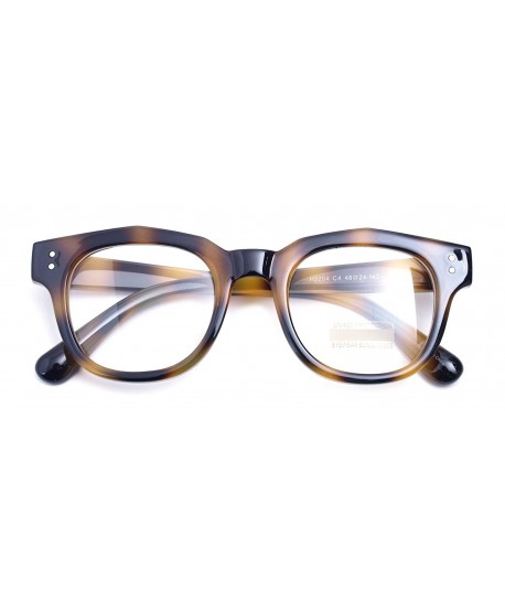 Oversized Square Thick Horn Rimmed Clear Lens Glasses Rivet Non Prescription Frame Leopard 0473