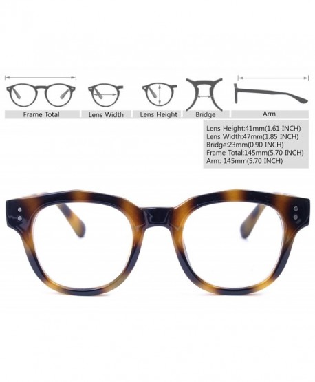 Oversized Square Thick Horn Rimmed Clear Lens Glasses Rivet Non Prescription Frame Leopard 