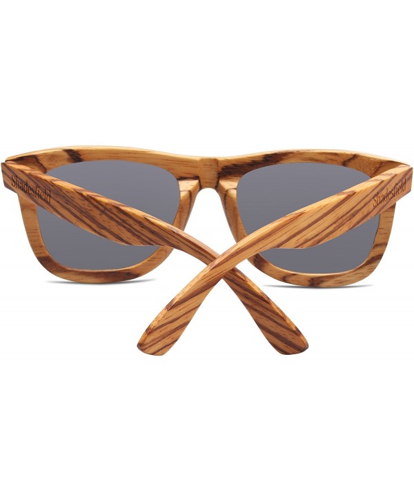 Polarized Wood Sunglasses Wayfarer Style Uv Protection Handmade Zebra Wooden Frame Cb187ikm9xm 0498