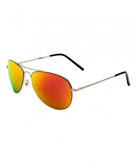 Metal Aviator Sunglasses With Revo Color Mirror Lens Av 1096 Rcm Orange Cf18788x2z2 