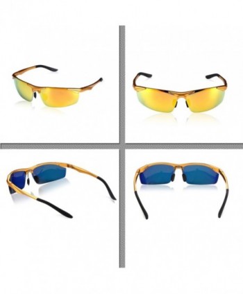 Mens Sport Sunglasses Polarized Wayfarer Shades Al-Mg Eyewear