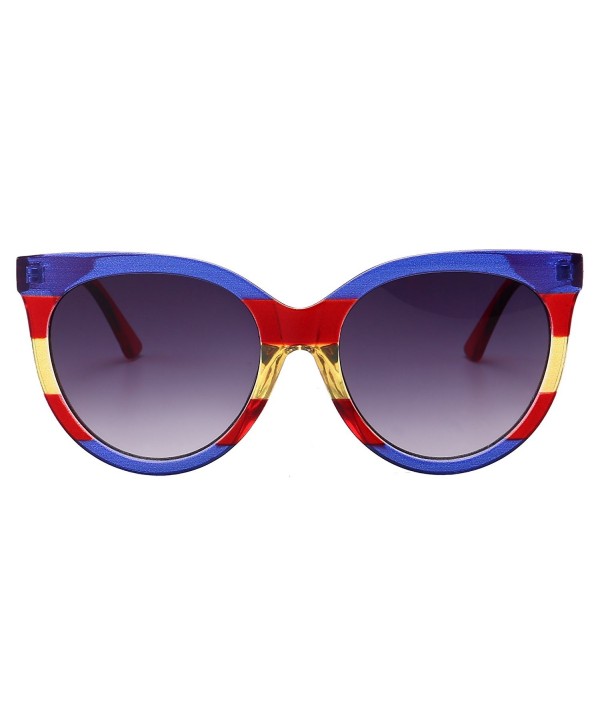 Gobiger Oversized Sunglasses Designer Blue red