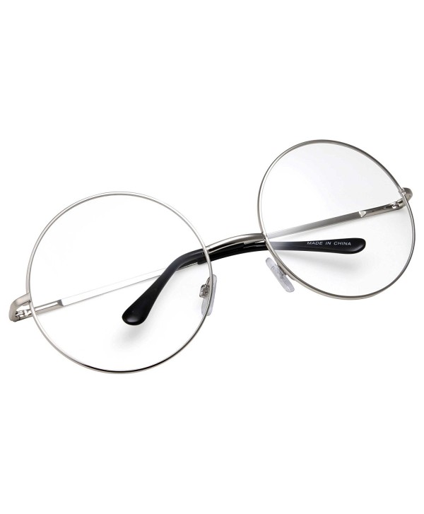 Round Circle Frame Clear Lens Glasses 