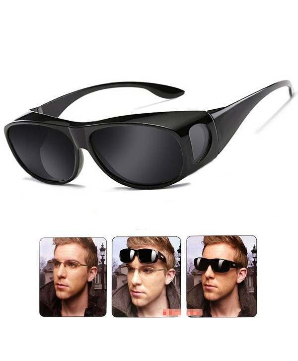 Wear Over Sunglasses For Men Women Polarized Lens Fit Over Prescription Glasses Uv400 Black Ck12jb64vbt