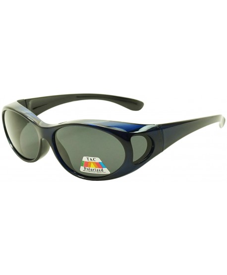 Polarized Wear Over Sunglasses Square Fit Over Glare Blocking Over Prescription Glasses Blue 