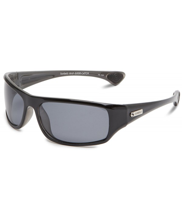Men's Good Catch Polarized Sunglasses - Shiny Black Frame/Smoke Lens ...