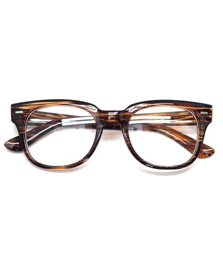 Nerd Geek Oversized Eye Glasses Horn Rim Retro Framed Clear Lens Spectacles Wood 4168 