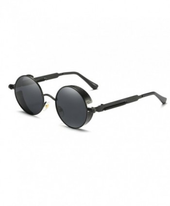 Steampunk Vintage Polarized Sunglasses Protection - Black Frame/Gray ...