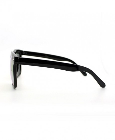 Unisex Oversized Black Square Wayfarer Sunglasses With Revo Mirror Lens Black Orange C811yhua64z 