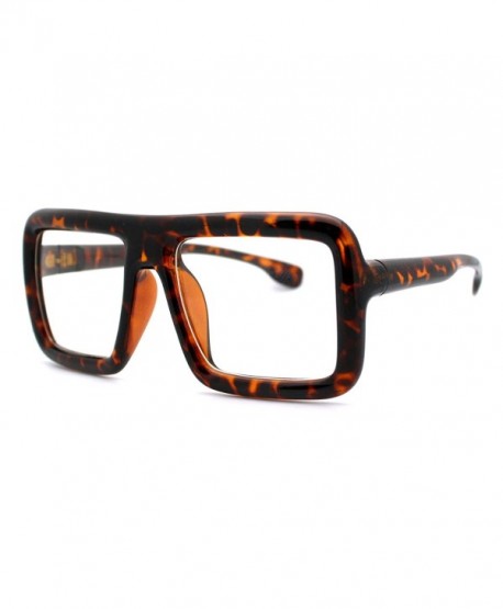 Thick Square Glasses Clear Lens Eyeglasses Frame Super Oversized 