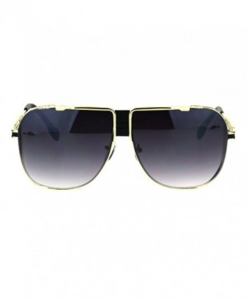 Mens Gold Mobster Luxury Oversize Racer Aviator Mob Sunglasses - Gold ...